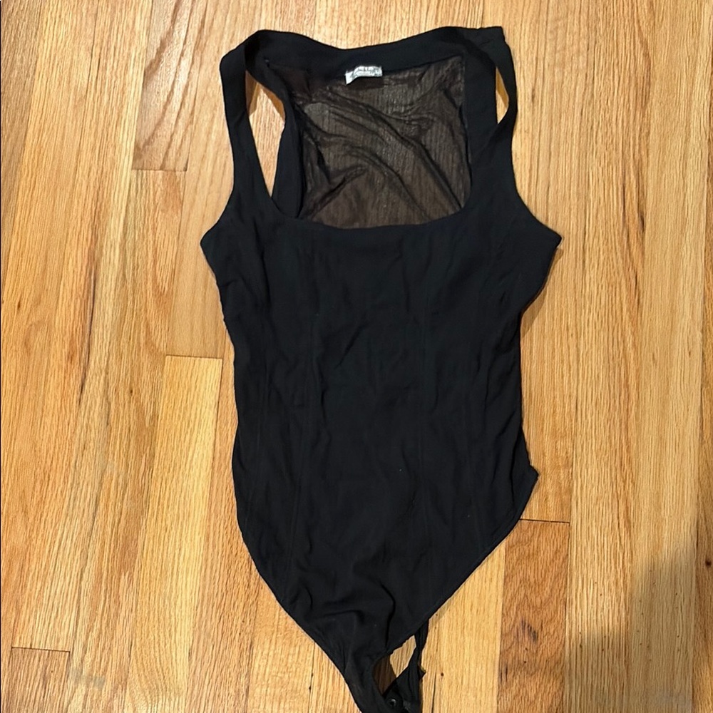 Free People Black Bodysuit